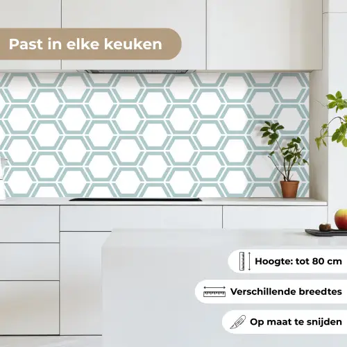 Patroon - Lijn - Design - Hexagon keuken achterwand 2 middel 871 -sfeer4_NL