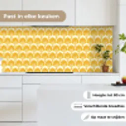 Patroon - Motief - Geel keuken achterwand 2 middel 871 -sfeer4_NL