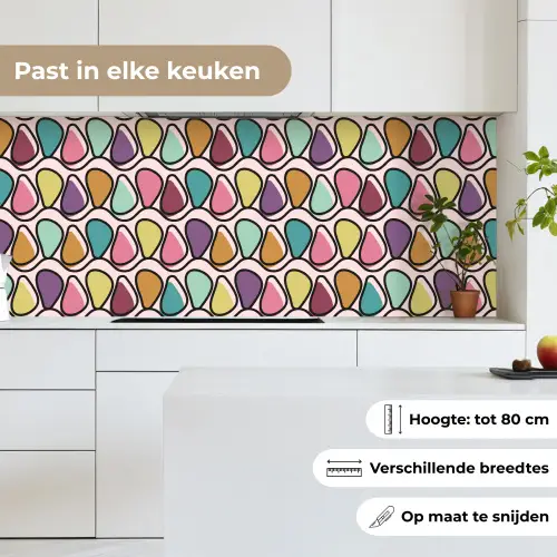 Patroon - Ovaal - Pastel keuken achterwand 2 middel 871 -sfeer4_NL