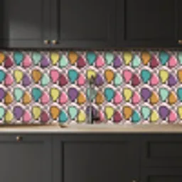 Patroon - Ovaal - Pastel keuken achterwand 2 middel 871 -sfeer1