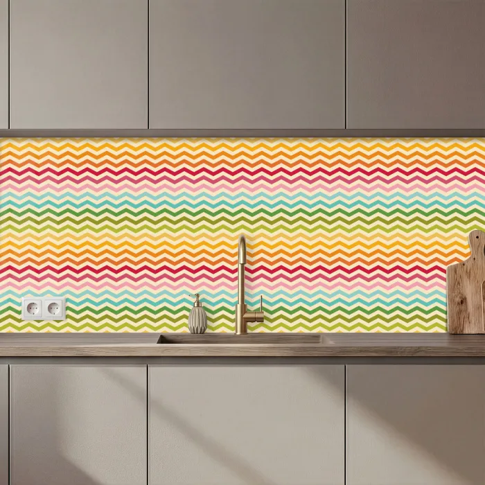 Patroon - Regenboog - Retro keuken achterwand 2 middel 871 zz_3dshopping