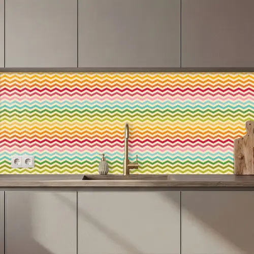 Patroon - Regenboog - Retro keuken achterwand 2 middel 871 zz_3dshopping