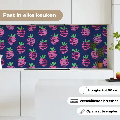Patroon - Framboos - Retro keuken achterwand 2 middel 871 -sfeer4_NL