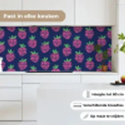 Patroon - Framboos - Retro keuken achterwand 2 middel 871 -sfeer4_NL