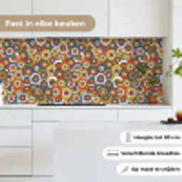 Patroon - Retro - Cirkel keuken achterwand 2 middel 871 -sfeer4_NL