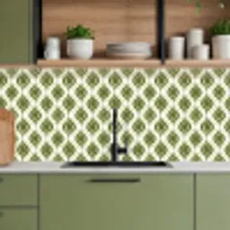 Patroon - Retro - Groen keuken achterwand 2 middel 871 -sfeer3