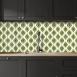 Patroon - Retro - Groen keuken achterwand 2 middel 871 -sfeer1