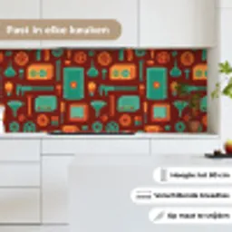 Patroon - Retro - Gereedschap keuken achterwand 2 middel 871 -sfeer4_NL