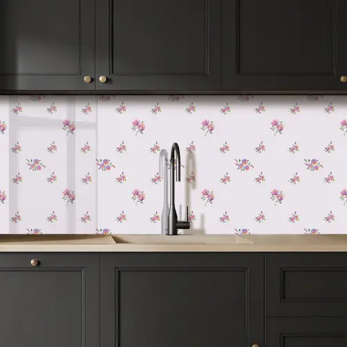 Patroon - Rozen - Bloemen keuken achterwand 2 middel 871 -sfeer1