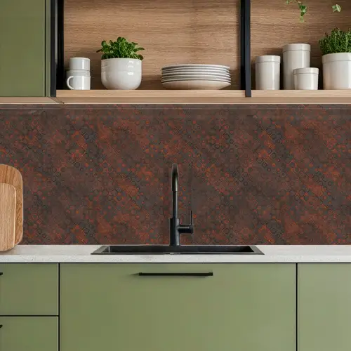 Patroon - Roest - Bruin keuken achterwand 2 middel 871 -sfeer3