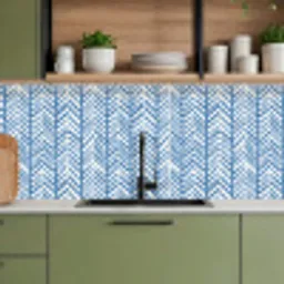 Patroon - Streep - Blauw keuken achterwand 2 middel 871 -sfeer3