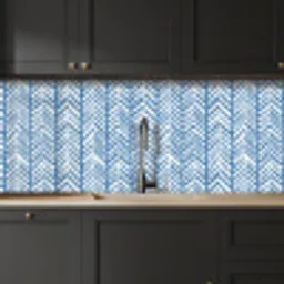Patroon - Streep - Blauw keuken achterwand 2 middel 871 -sfeer1
