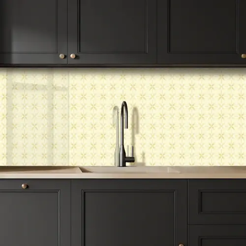 Patroon - Subtiel - Geel keuken achterwand 2 middel 871 -sfeer1