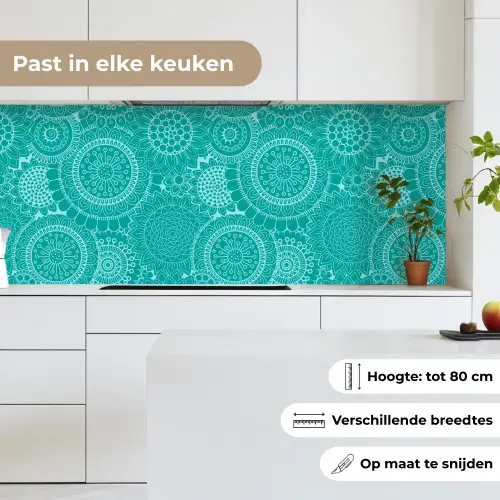 Patroon - Zonnebloemen - Mandala keuken achterwand 2 middel 871 -sfeer4_NL
