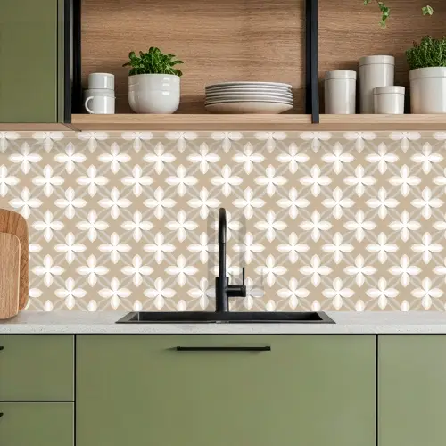 Patroon - Symmetrisch - Beige keuken achterwand 2 middel 871 -sfeer3
