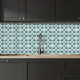 Patroon - Symmetrisch - Blauw keuken achterwand 2 middel 871 -sfeer1