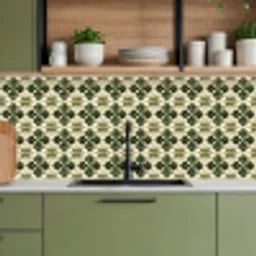 Patroon - Tegel - Groen keuken achterwand 2 middel 871 -sfeer3
