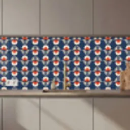 Patronen - Abstract - Bloemen keuken achterwand 2 middel 871 zz_3dshopping