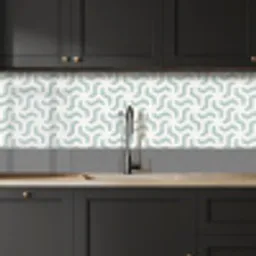 Patronen - Abstract - Groen - Geometrie keuken achterwand 2 middel 871 -sfeer1
