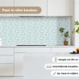Patronen - Abstract - Groen - Geometrie keuken achterwand 2 middel 871 -sfeer4_NL