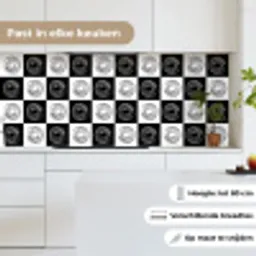 Patronen - Schaakbord - Zwart Wit keuken achterwand 2 middel 871 -sfeer4_NL