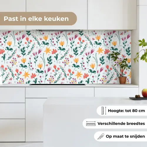 Patronen - Bloemen - Bladeren keuken achterwand 2 middel 871 -sfeer4_NL
