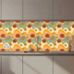 Patronen - Bloemen - Vintage keuken achterwand 2 middel 871 zz_3dshopping