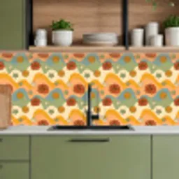 Patronen - Bloemen - Vintage keuken achterwand 2 middel 871 -sfeer3