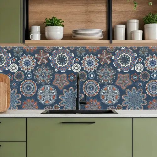 Patronen - Ornament - Versiering keuken achterwand 2 middel 871 -sfeer3