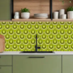 Patronen - Retro - Regen - Druppel - Groen keuken achterwand 2 middel 871 -sfeer3