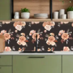 Patronen - Rozen - Zwart keuken achterwand 2 middel 871 -sfeer3
