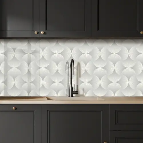 Patronen - Zilver - Retro keuken achterwand 2 middel 871 -sfeer1