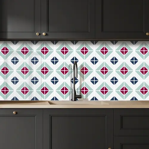 Patronen - Tegel - Abstract keuken achterwand 2 middel 871 -sfeer1