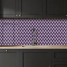 Patronen - Vintage - Blauw - Rood keuken achterwand 2 middel 871 -sfeer1