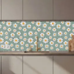 Patronen - Vintage - Bloemen - Madelief keuken achterwand 2 middel 871 zz_3dshopping