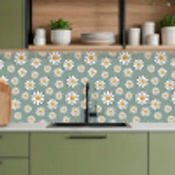 Patronen - Vintage - Bloemen - Madelief keuken achterwand 2 middel 871 -sfeer3