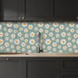 Patronen - Vintage - Bloemen - Madelief keuken achterwand 2 middel 871 -sfeer1