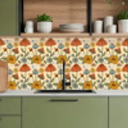 Patronen - Vintage - Bloemen - Ogen keuken achterwand 2 middel 871 -sfeer3