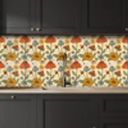 Patronen - Vintage - Bloemen - Ogen keuken achterwand 2 middel 871 -sfeer1