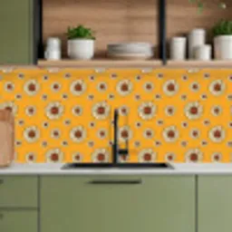 Patronen - Vintage - Bloemen - Geel keuken achterwand 2 middel 871 -sfeer3