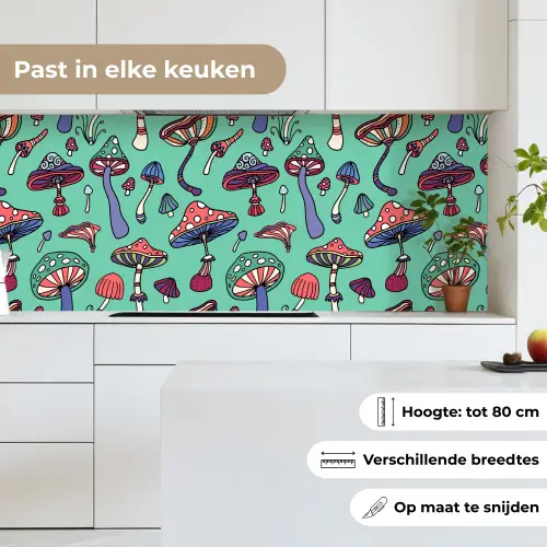 Patronen - Vintage - Paddenstoelen - Natuur keuken achterwand 2 middel 871 -sfeer4_NL