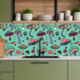 Patronen - Vintage - Paddenstoelen - Natuur keuken achterwand 2 middel 871 -sfeer3