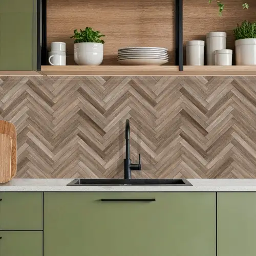 Patronen - Hout - Bruin keuken achterwand 2 middel 871 -sfeer3