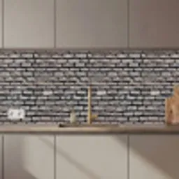 Bestraat - Robuust - Muur - Stenen keuken achterwand 2 middel 871 zz_3dshopping