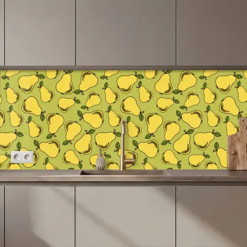 Peer - Fruit - Vintage - Patronen keuken achterwand 2 middel 871 zz_3dshopping