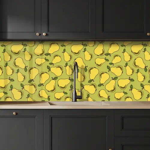 Peer - Fruit - Vintage - Patronen keuken achterwand 2 middel 871 -sfeer1