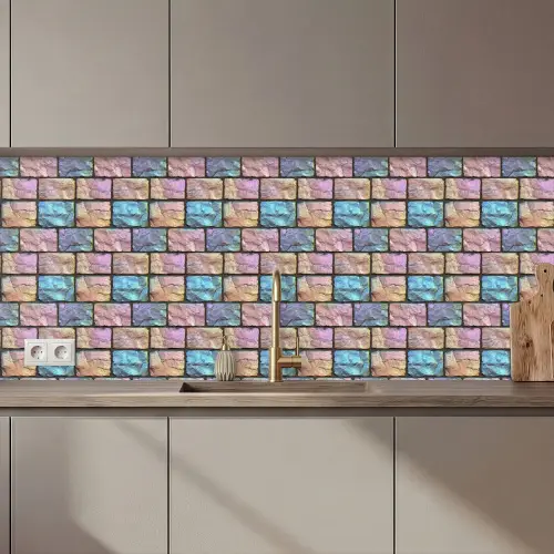 Parelmoerig - Bakstenen - Muur keuken achterwand 2 middel 871 zz_3dshopping