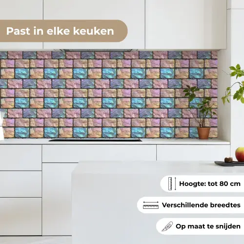 Parelmoerig - Bakstenen - Muur keuken achterwand 2 middel 871 -sfeer4_NL