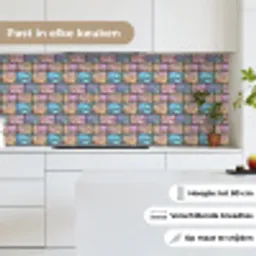 Parelmoerig - Bakstenen - Muur keuken achterwand 2 middel 871 -sfeer4_NL