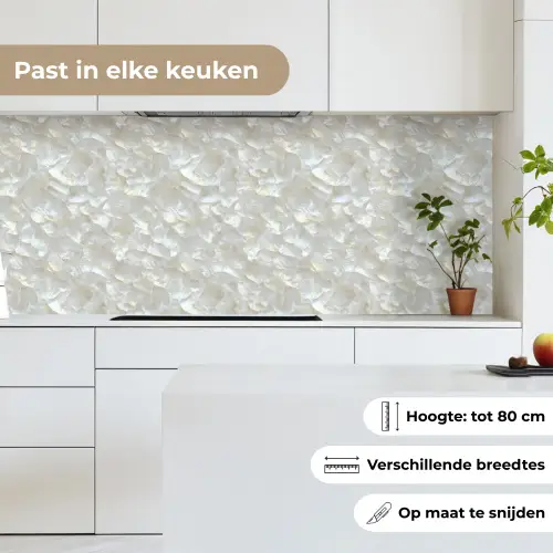 Parelmoerglans - Wit - Schelp keuken achterwand 2 middel 871 -sfeer4_NL